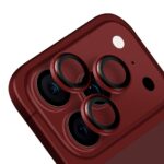 Tamsiai vyšninis apsauginis stiklas galiniai kamerai Apple iPhone 18 Pro /18 Pro Max "OBAL:ME Lens Protector"