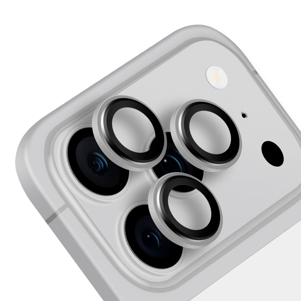 Sidabrinis apsauginis stiklas galiniai kamerai Apple iPhone 18 Pro /18 Pro Max "OBAL:ME Lens Protector" Sidabrinis apsauginis stiklas galiniai kamerai Apple iPhone 18 Pro /18 Pro Max "OBAL:ME Lens Protector" - Image 1