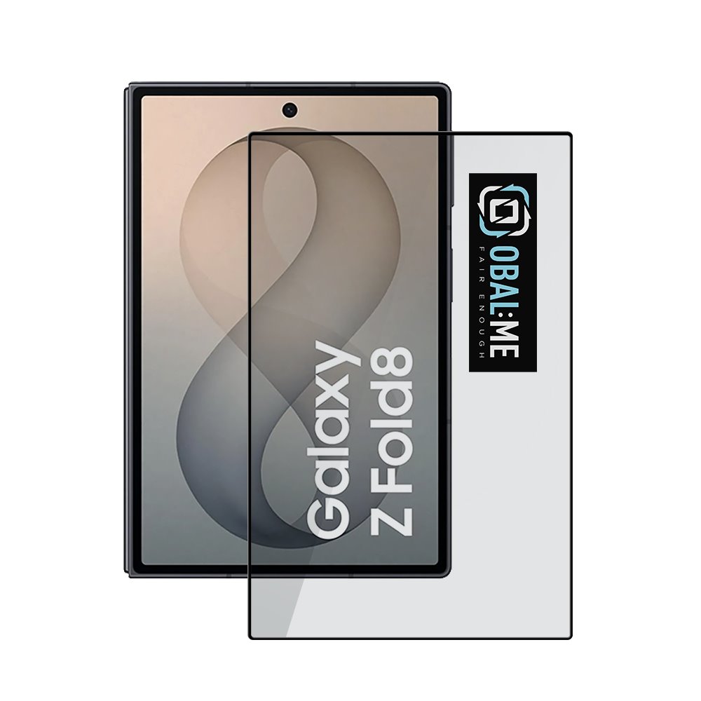 Juodas apsauginis ekrano stikliukas Samsung Galaxy Z Fold 8 "OBAL:ME 5D Glass Screen Protector" Juodas apsauginis ekrano stikliukas Samsung Galaxy Z Fold 8 "OBAL:ME 5D Glass Screen Protector" - Image 1