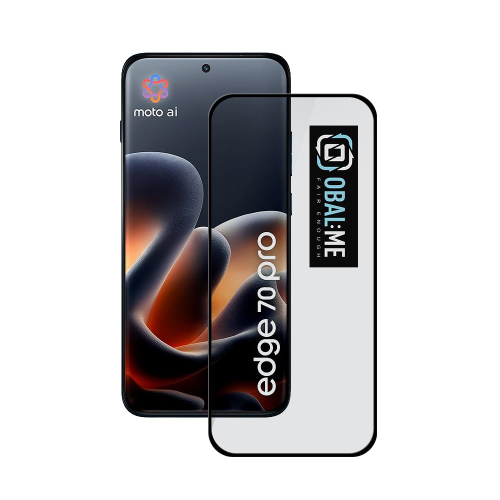 Juodas apsauginis ekrano stikliukas Motorola Edge 70 Pro "OBAL:ME 5D Glass Screen Protector" Juodas apsauginis ekrano stikliukas Motorola Edge 70 Pro "OBAL:ME 5D Glass Screen Protector" - Image 1