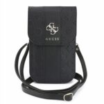 Juodas telefono krepšys "Guess PU 4G Peony Stripe Metal Logo Phone Bag"