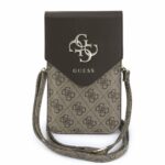 Rudas telefono krepšys "Guess PU Leather+Grained 4G Metal Logo Phone Bag"