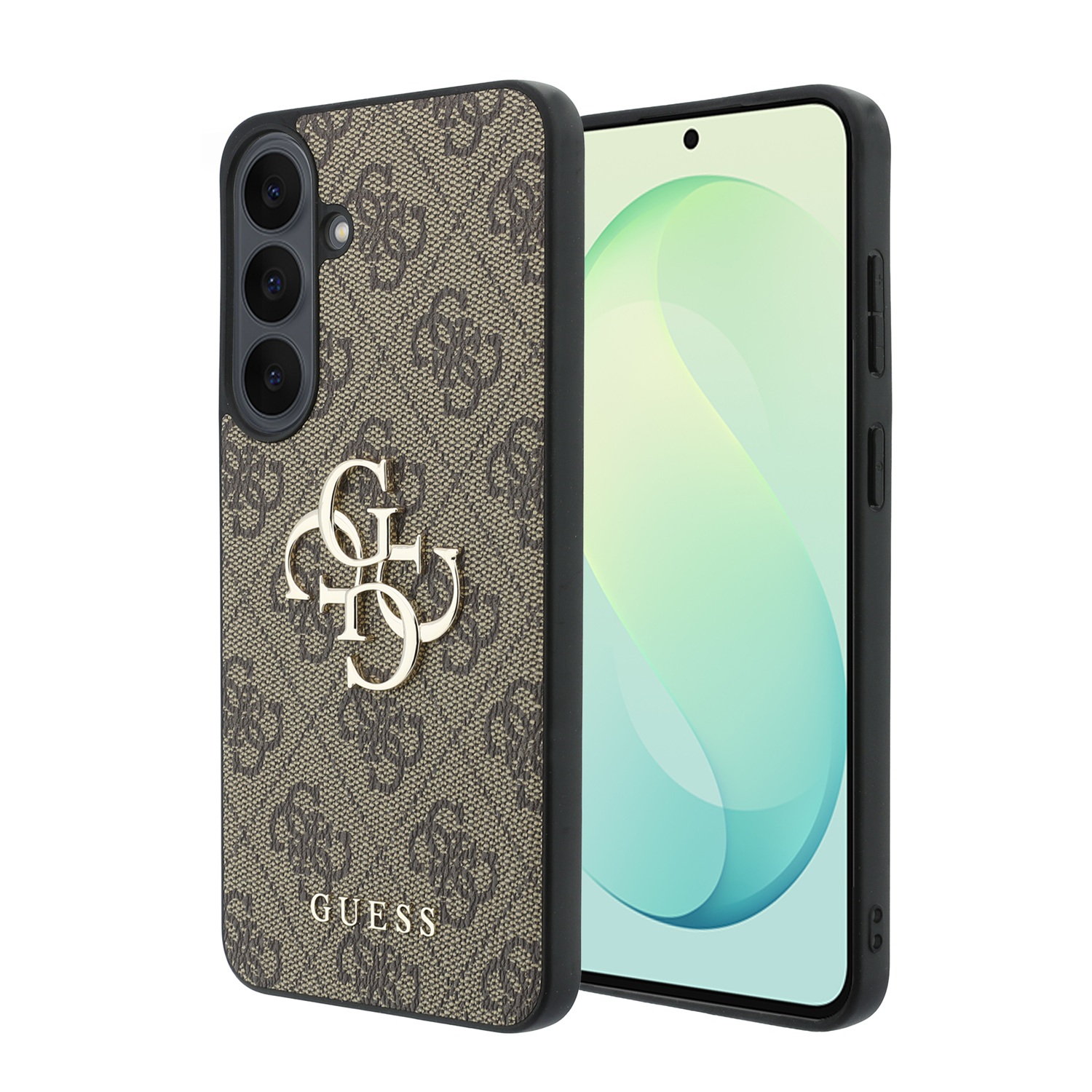 Rudas originalus dėklas Guess PU 4G Metal Logo telefonui Samsung Galaxy S26 FE Rudas originalus dėklas Guess PU 4G Metal Logo telefonui Samsung Galaxy S26 FE - Image 1