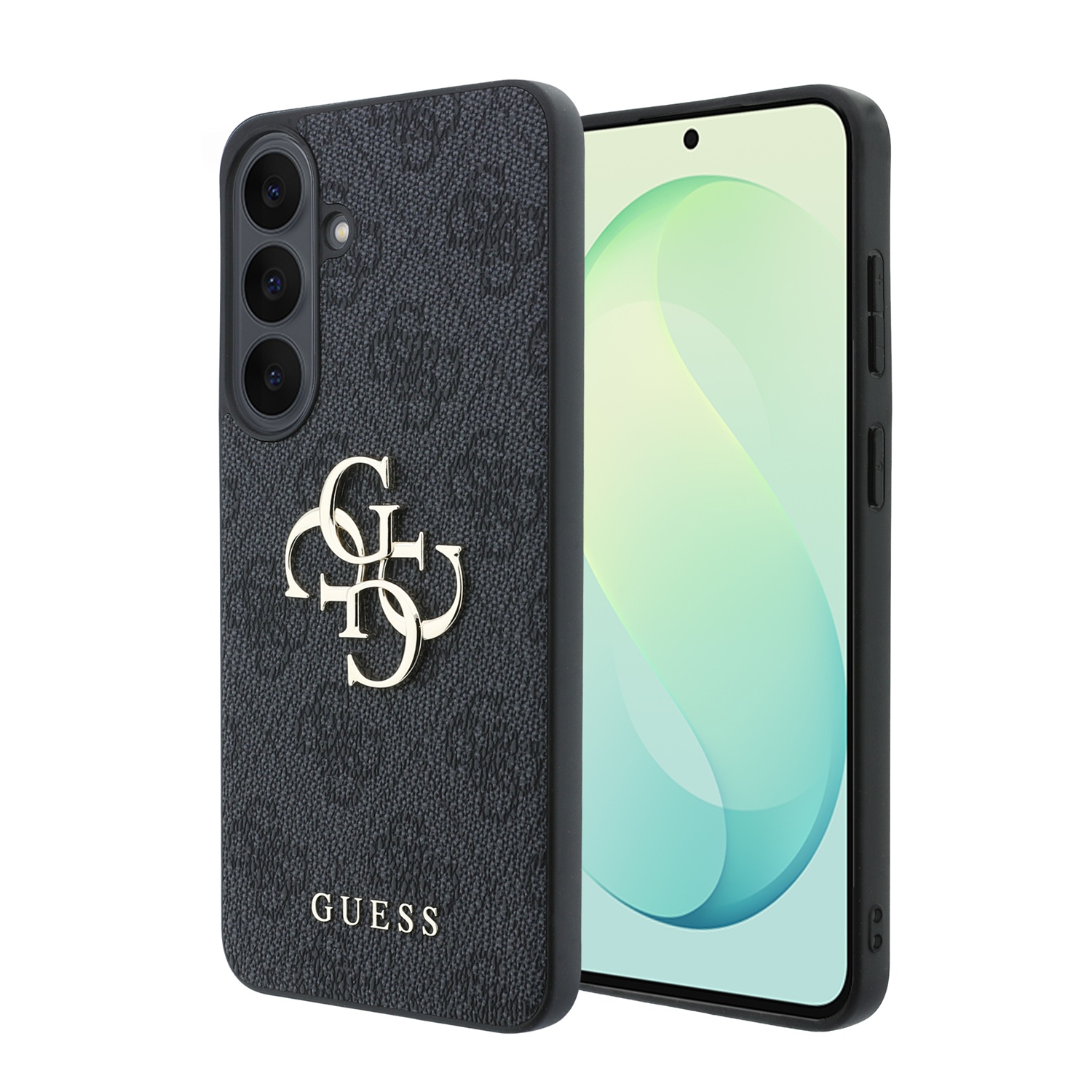 Juodas originalus dėklas Guess PU 4G Metal Logo telefonui Samsung Galaxy S26 FE Juodas originalus dėklas Guess PU 4G Metal Logo telefonui Samsung Galaxy S26 FE - Image 1